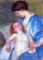 Bebé sonriendo a su madre madres hijos Mary Cassatt
